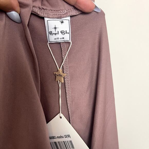 NWT Angel Biba About Time Sleeve Bubble Multi Style Mini Open Back Dress Sz M - Picture 4 of 5